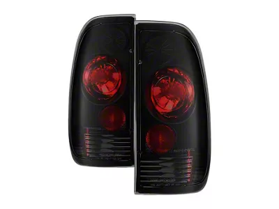 Euro Style Tail Lights; Black Housing; Smoked Lens (97-03 F-150 Styleside Regular Cab, SuperCab)