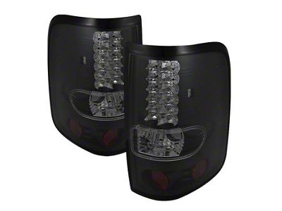 LED Tail Lights; Black Housing; Smoked Lens (04-08 F-150 Styleside)