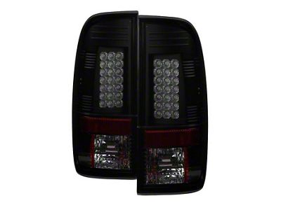 LED Tail Lights; Black Housing; Smoked Lens (97-03 F-150 Styleside Regular Cab, SuperCab)