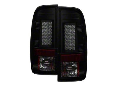 LED Tail Lights; Black Housing; Smoked Lens (97-03 F-150 Styleside Regular Cab, SuperCab)