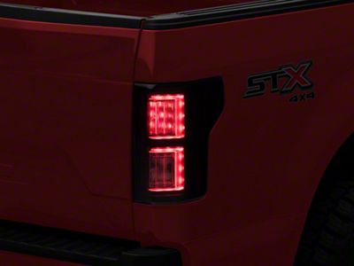 Light Bar LED Tail Lights; Black Housing; Smoked Lens (18-20 F-150 w/ Factory Halogen Non-BLIS Tail Lights)