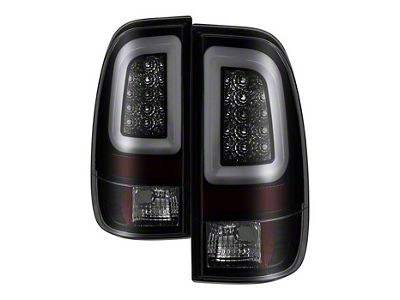 Version 3 Light Bar LED Tail Lights; Black Housing; Smoked Lens (97-03 F-150 Styleside Regular Cab, SuperCab)