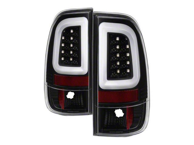 Version 3 Light Bar LED Tail Lights; Black Housing; Clear Lens (97-03 F-150 Styleside Regular Cab, SuperCab)