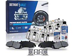 Brake Calipers with Ceramic Brake Pads, Brake Fluid and Cleaner; Front (97-03 F-150 w/ 5-Lug & Rear Drum Brakes, Excluding Harley Davidson & Lightning)
