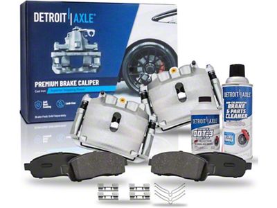 Brake Calipers with Ceramic Brake Pads, Brake Fluid and Cleaner; Front (04-05 F-150)