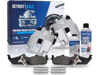 Brake Calipers with Ceramic Brake Pads, Brake Fluid and Cleaner; Rear (04-11 F-150)