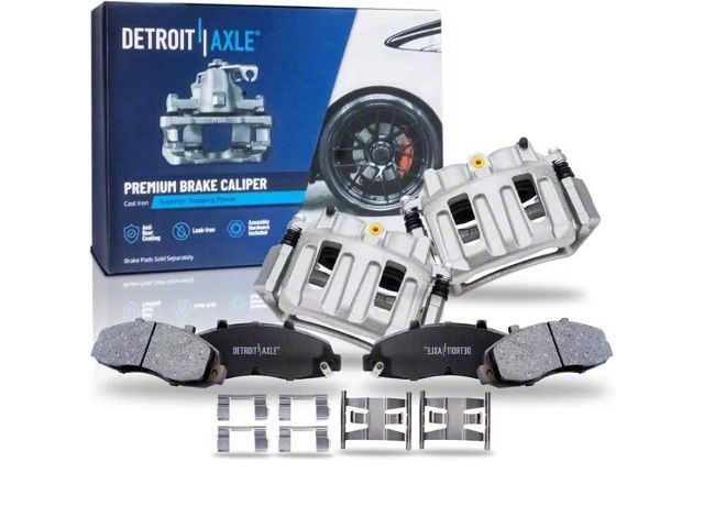 Brake Calipers with Ceramic Brake Pads; Front (99-03 F-150 w/ 5-Lug & Rear Disc Brakes, Excluding Lightning)