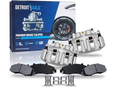 Brake Calipers with Ceramic Brake Pads; Front (97-01 F-150 w/ 5-Lug & Rear Drum Brakes, Excluding Lightning)
