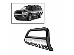 Bull Bar with Stainless Steel Skid Plate; Black (04-23 F-150, Excluding Powerstroke & Raptor)