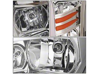 Pair Chrome Housing Amber Corner Headlights For 2004-2008 Ford F150 – Direct Fit, DOT/SAE