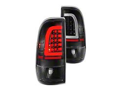 C-Light Bar Style LED Tail Lights; Black Housing; Clear Lens (97-03 F-150 Styleside Regular Cab, SuperCab)