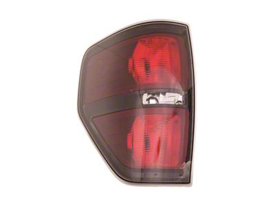 CAPA Replacement Tail Light; Black Housing; Red Lens; Driver Side (09-14 F-150 Styleside)