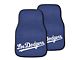 Carpet Front Floor Mats with Los Angeles Dodgers City Connect Logo; Blue (Universal; Some Adaptation May Be Required)