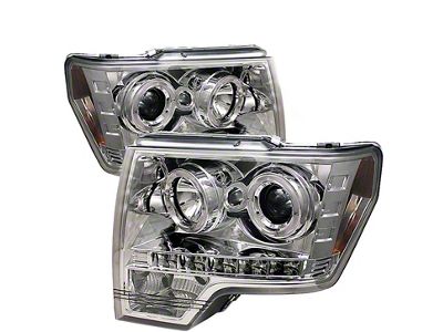 CCFL Projector Headlights; Chrome Housing; Clear Lens (09-14 F-150 w/ Factory Halogen Headlights)