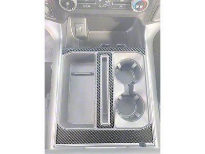 Center Console Accent Trim; Forged Carbon Fiber (21-25 F-150)