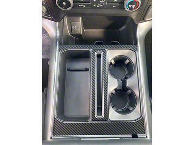 Center Console Accent Trim; Raw Carbon Fiber (21-25 F-150)
