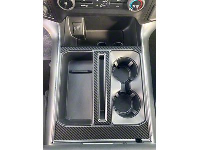 Center Console Accent Trim; Raw Carbon Fiber (21-24 F-150)