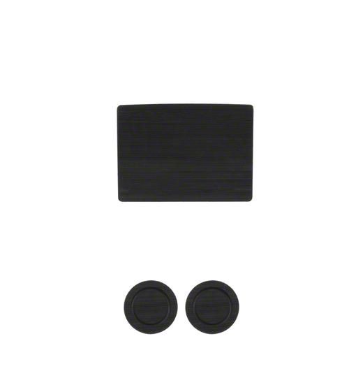 Center Console Cup Holder Inserts; Black/Black (17-24 F-150 w/ Bench Seat)