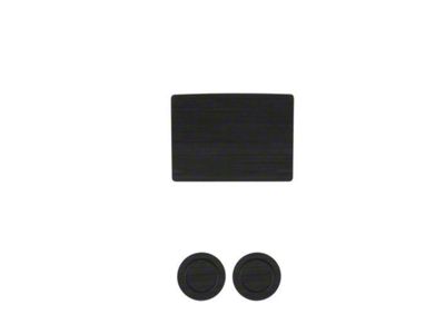Center Console Cup Holder Inserts; Black/Black (17-25 F-150 w/ Bench Seat)