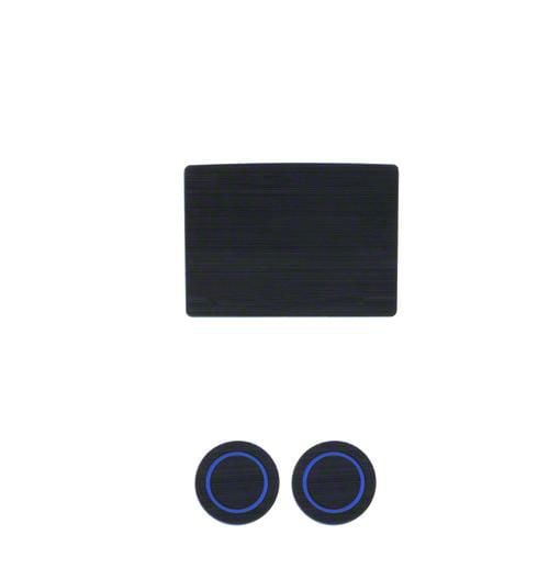 Center Console Cup Holder Inserts; Black/Blue (17-24 F-150 w/ Bench Seat)