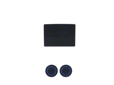 Center Console Cup Holder Inserts; Black/Blue (17-25 F-150 w/ Bench Seat)