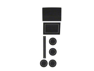 Center Console Cup Holder Inserts; Black/Gray (17-25 F-150 w/ Bucket Seats & Center Console Shifter)