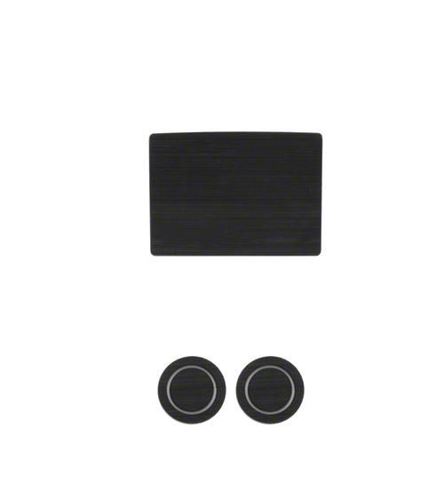 Center Console Cup Holder Inserts; Black/Gray (17-24 F-150 w/ Bench Seat)