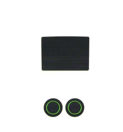 Center Console Cup Holder Inserts; Black/Green (17-24 F-150 w/ Bench Seat)