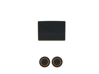 Center Console Cup Holder Inserts; Black/Orange (17-25 F-150 w/ Bench Seat)