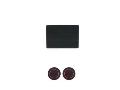 Center Console Cup Holder Inserts; Black/Red (17-25 F-150 w/ Bench Seat)