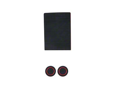 Center Console Cup Holder Inserts; Black/Red (17-25 F-150 w/ Bench Seat & w/o Center Dash Speaker)