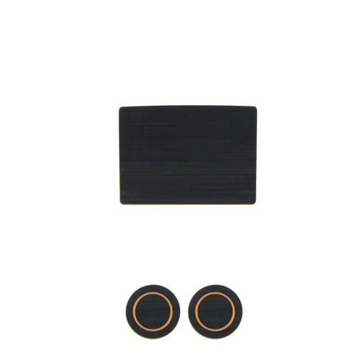 Center Console Cup Holder Inserts; Black/Tan (17-24 F-150 w/ Bench Seat)
