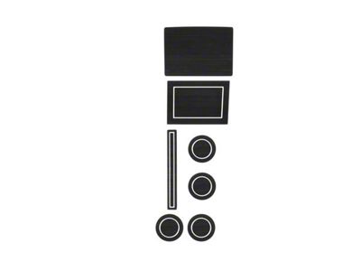 Center Console Cup Holder Inserts; Black/White (17-25 F-150 w/ Bucket Seats & Center Console Shifter)