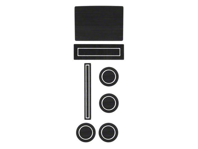Center Console Cup Holder Inserts; Black/White (15-16 F-150 w/ Center Console Shifter)