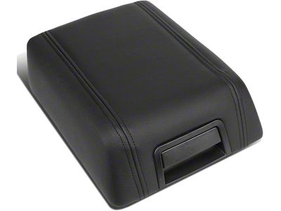 Center Console Lid; Black Leather (04-08 F-150 w/ Flow-Through Center Console)