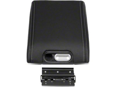 Center Console Lid; Black Leather (09-14 F-150 w/ Flow-Through Center Console)