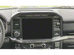 Center Dash Accent Trim; Domed Carbon Fiber (21-26 F-150)
