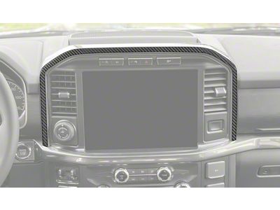 Center Dash Accent Trim; Forged Carbon Fiber (21-25 F-150)
