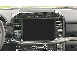 Center Dash Accent Trim; Raw Carbon Fiber (21-25 F-150)