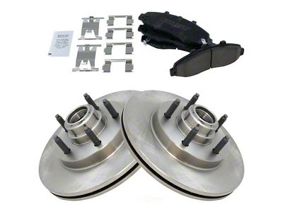 Ceramic 5-Lug Brake Rotor and Pad Kit; Front (11/28/99-03 2WD F-150, Excluding Lightning)