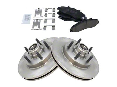 Ceramic 5-Lug Brake Rotor and Pad Kit; Front (11/28/99-03 2WD F-150, Excluding Lightning)