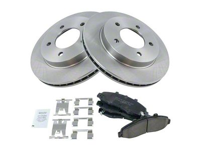 Ceramic 5-Lug Brake Rotor and Pad Kit; Front (97-03 4WD F-150)