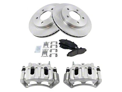 Ceramic 5-Lug Brake Rotor, Pad and Caliper Kit; Front (99-03 4WD F-150 w/ Rear Disc Brakes)