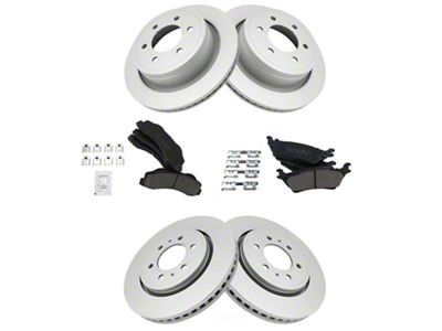 Ceramic 6-Lug Brake Rotor and Pad Kit; Front and Rear (12-14 F-150; 15-17 F-150 w/ Manual Parking Brake)