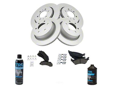 Ceramic 6-Lug Brake Rotor and Pad Kit; Front and Rear (12-14 F-150; 15-17 F-150 w/ Manual Parking Brake)