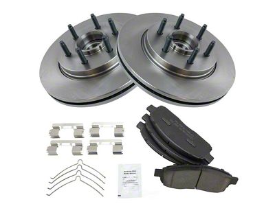 Ceramic 6-Lug Brake Rotor and Pad Kit; Front (04-08 2WD F-150)