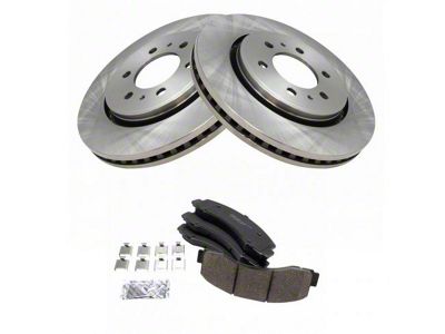 Ceramic 6-Lug Brake Rotor and Pad Kit; Front (18-20 F-150)