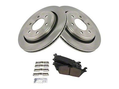 Ceramic 6-Lug Brake Rotor and Pad Kit; Rear (15-17 F-150 w/ Electric Parking Brake)