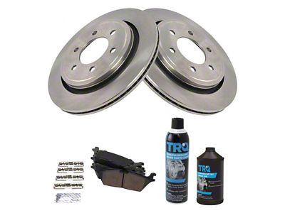 Ceramic 6-Lug Brake Rotor and Pad Kit; Rear (15-17 F-150 w/ Electric Parking Brake)