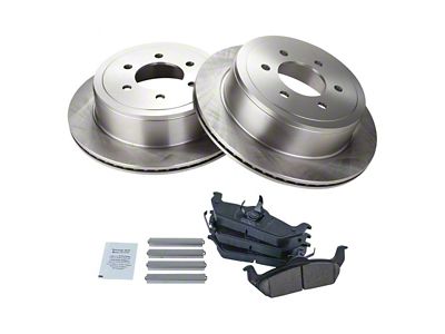 Ceramic 6-Lug Brake Rotor and Pad Kit; Rear (04-11 F-150)